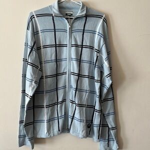 PAUL Smith Jeans Vintage Plaid Striped Zip-Up Cardigan